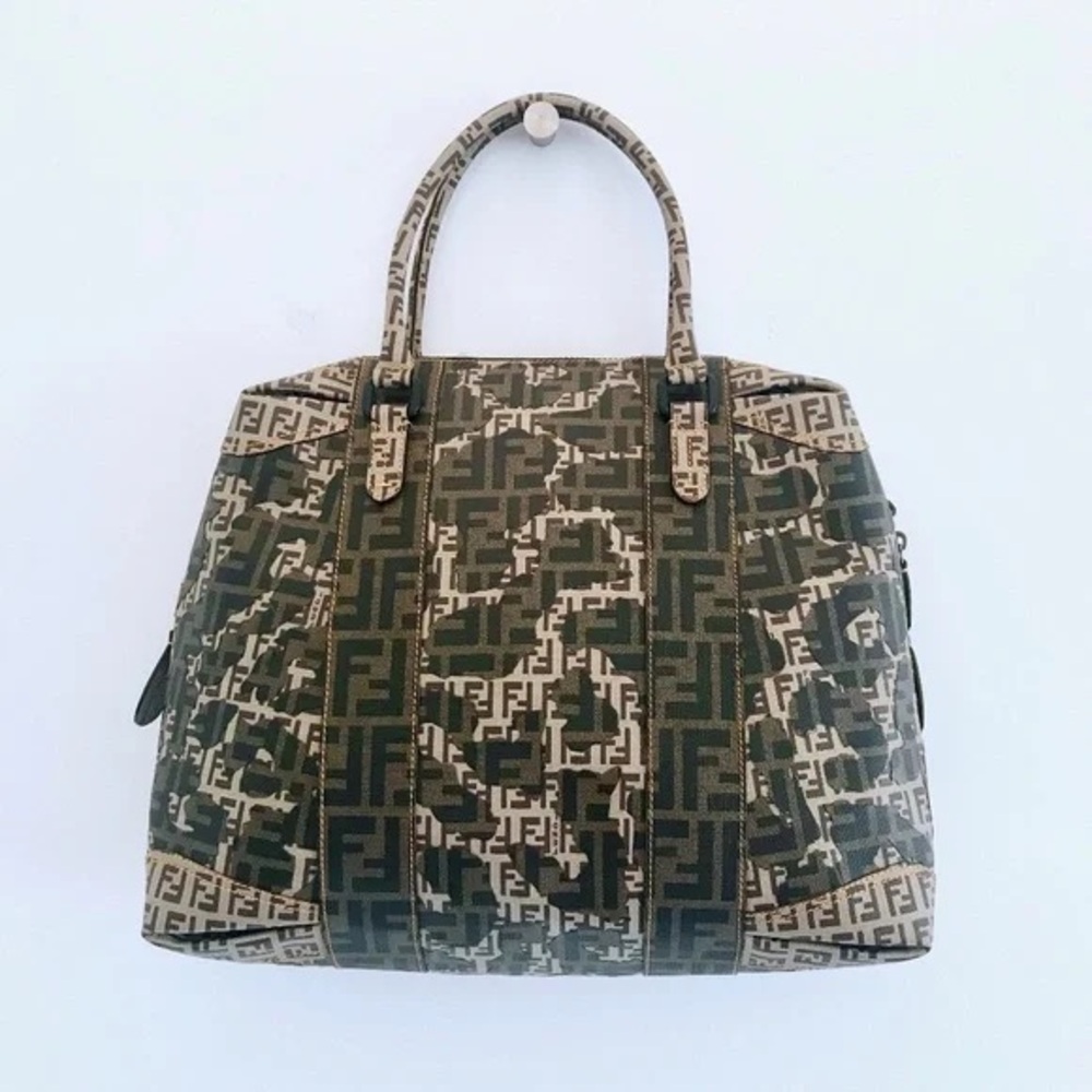 Fendi B Mix Baulotto Zucca Camo Bag